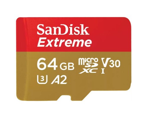Карта пам'яті SanDisk 64GB microSD class 10 UHS-I U3 V30 Extreme (SDSQXAH-064G-GN6MN) Карта пам'яті SanDisk 64GB microSD class 10 UHS-I U3 V30 Extreme (SDSQXAH-064G-GN6MN)
