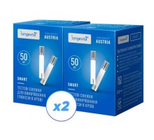 Тест-смужки для глюкометра Longevita Smart 2 x 50 шт. (6662664)