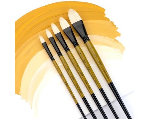 Пензлик для малювання Rosa Щетина овальна, AMBER 2306FR, №3 (4823098533450)