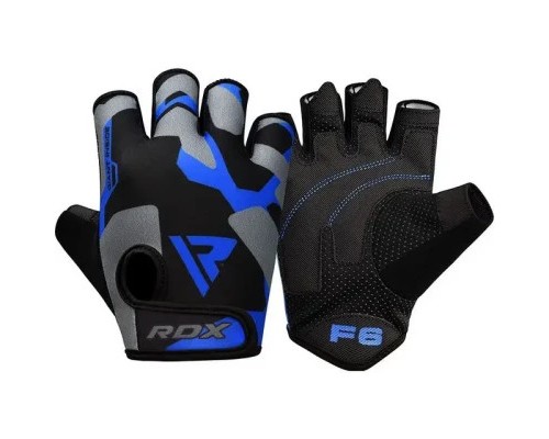 Рукавички для фітнесу RDX F6 Sumblimation Blue S (WGS-F6U-S)