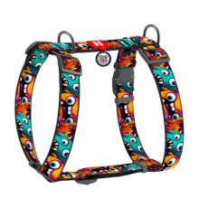 Шлея для собак WAUDOG Nylon з QR-паспортом анатомічна H-подібна 