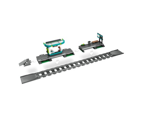 Конструктор LEGO City Трамвай і вокзал у центрі міста 811 деталей (60423)