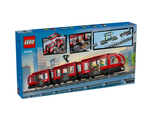 Конструктор LEGO City Трамвай і вокзал у центрі міста 811 деталей (60423)