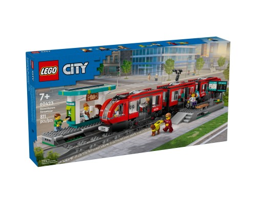 Конструктор LEGO City Трамвай і вокзал у центрі міста 811 деталей (60423)