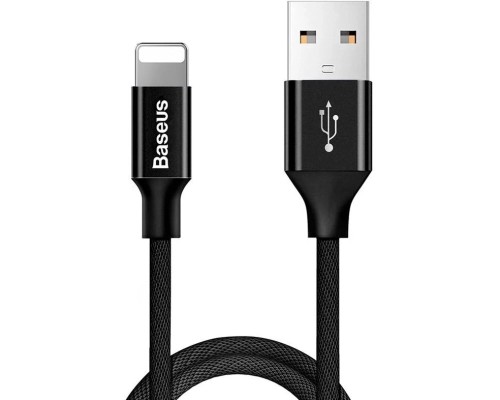 Дата кабель USB 2.0 AM to Lightning 1.2m 2A Yiven Black Baseus (CALYW-01)