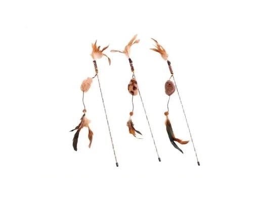 Іграшка для котів Aidog Миша з пір'ям на паличці (W86244)