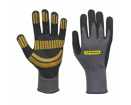 Захисні рукавиці Stanley розмір M/8, загального використання, нейлонові з нітрильним покриттям (SY510M)