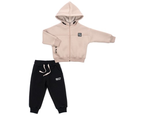 Спортивний костюм дитячий Toontoy флісовий з капюшоном (24271-116B-beige)