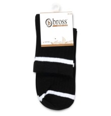Шкарпетки дитячі Bross у рубчик (22721-13-black)