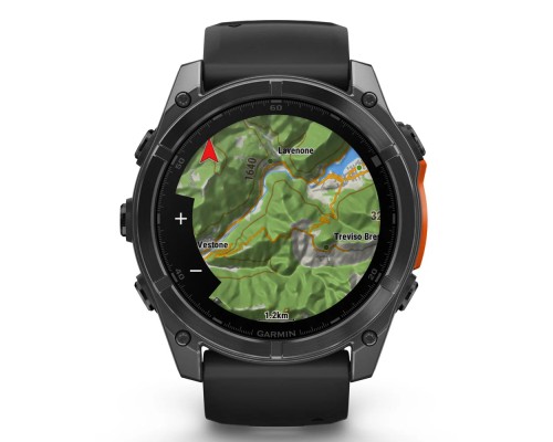 Смарт-годинник Garmin fenix 8 51mm, AMOLED, Glass/SS, SlateGray Steel/Black,BlkBnd, GPS (010-02905-00)