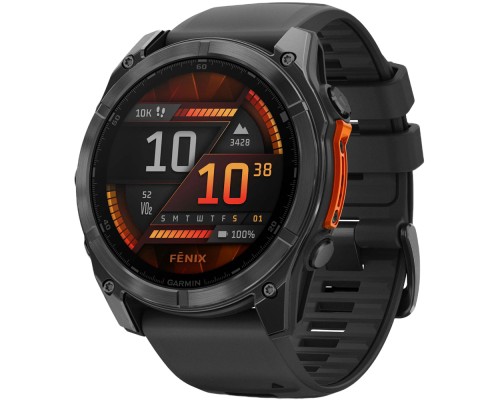 Смарт-годинник Garmin fenix 8 51mm, AMOLED, Glass/SS, SlateGray Steel/Black,BlkBnd, GPS (010-02905-00)