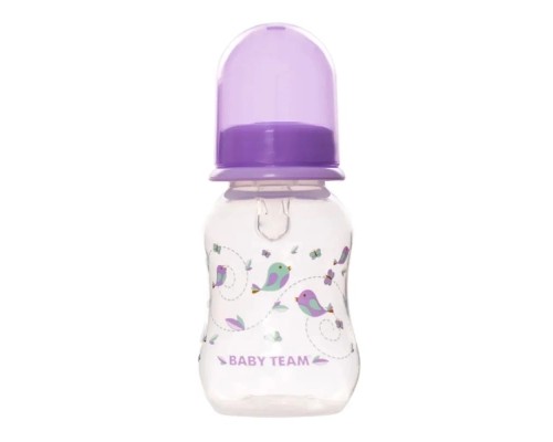 Пляшечка для годування Baby Team З силіконовою соскою 125 мл (4824428011112)