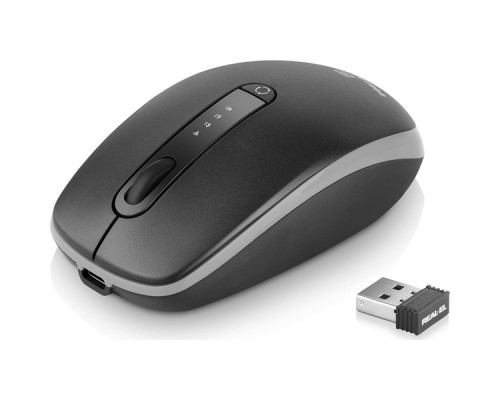 Мишка REAL-EL RM-455W Wireless/Bluetooth Black/Gray (EL123200047)
