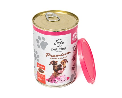 Вологий корм для собак Pet Chef М'ясний мікс 415 г (4820255193625)