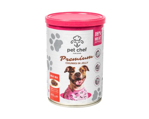 Вологий корм для собак Pet Chef М'ясний мікс 415 г (4820255193625)