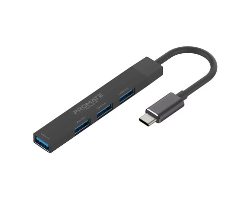 Концентратор Promate USB Hub 4 ports litehub-4.black (litehub-4.black)
