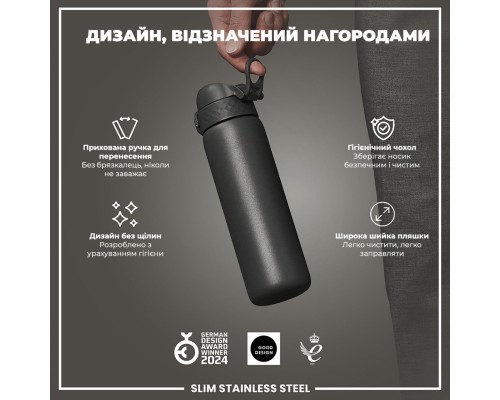 Пляшка для води ION8 OneTouch Stainless Steel 600 мл Grey (I8SS600GRY)