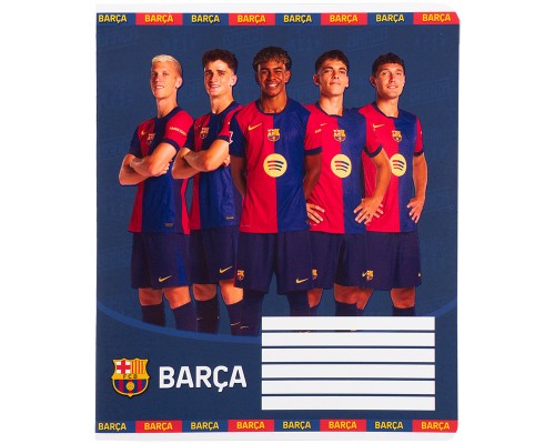 Зошит Kite FC Barcelona, 12 аркушів, клітинка (BC25-232)
