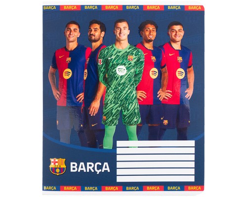 Зошит Kite FC Barcelona, 12 аркушів, клітинка (BC25-232)
