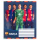 Зошит Kite FC Barcelona, 12 аркушів, клітинка (BC25-232)