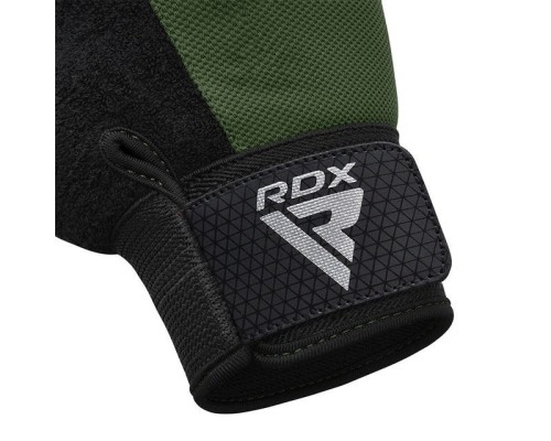 Рукавички для фітнесу RDX W1 Half Army Green Plus S (WGA-W1HA-S+)
