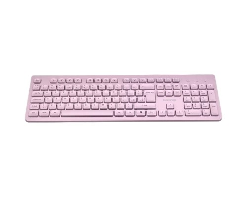 Клавіатура Canyon HKB-W01 Silent Wireless UA Pink (CNS-HKBW01P)