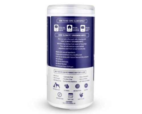 Вологі серветки для тварин Pet Clean PET GROOMING WIPES для грумінгу, щоденне очищення з ароматом квітів японської вишні 50 шт (8939111098694)