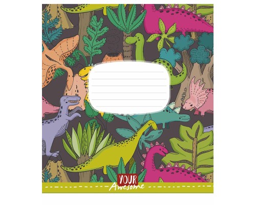 Зошит Школярик Funny cuties 12 аркушів коса лінія (012-3142L)