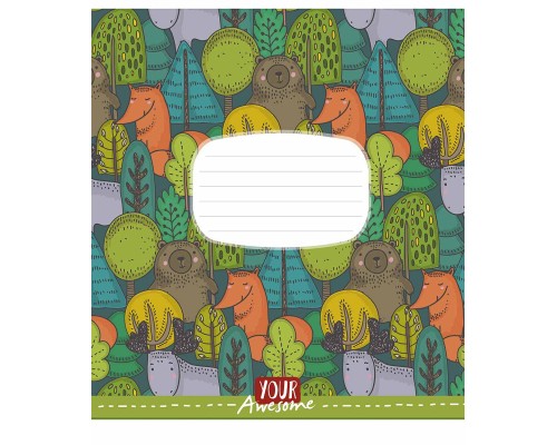 Зошит Школярик Funny cuties 12 аркушів коса лінія (012-3142L)