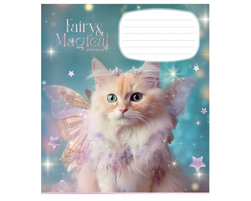 Зошит Школярик Fairy cats 18 аркушів клітинка (018-3316K)