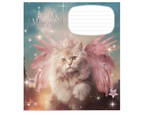 Зошит Школярик Fairy cats 18 аркушів клітинка (018-3316K)