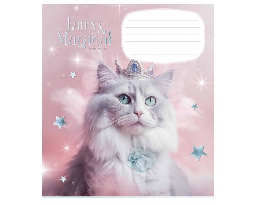 Зошит Школярик Fairy cats 18 аркушів клітинка (018-3316K)