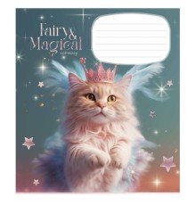 Зошит Школярик Fairy cats 18 аркушів клітинка (018-3316K)
