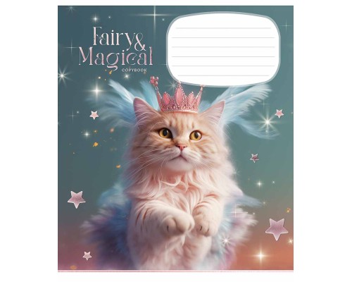 Зошит Школярик Fairy cats 18 аркушів клітинка (018-3316K)