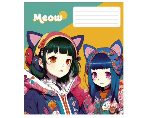 Зошит Школярик Kawaii 48 аркушів лінія (048-3302L)