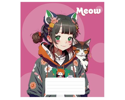 Зошит Школярик Kawaii 48 аркушів лінія (048-3302L)