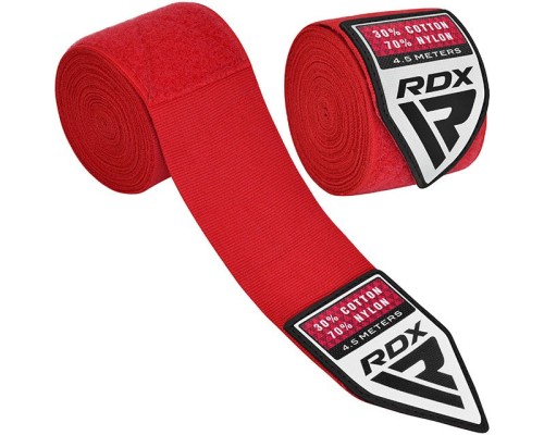 Бинт для спорту RDX WX Professional Boxing Hand Wraps Red 4.5м (HWX-RR+)