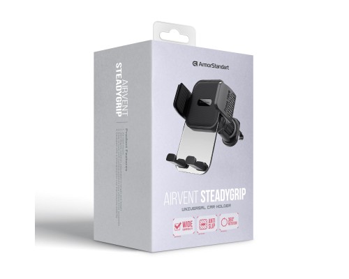 Універсальний автотримач Armorstandart SteadyGrip Airvent Black (ARM85338)