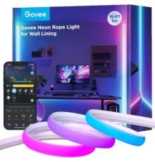Світлодіодна стрічка Govee H6641 Neon Rope Light for Wall Lining, 5.0m, RGBIC, WI-FI/Bluetooth, white (H66413D1)