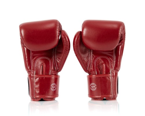 Боксерські рукавички Fairtex BGV1-ONE (натуральна шкіра) Red 12 унцій (бинти в комплекті) (BGV1-ONE_12oz_Red)