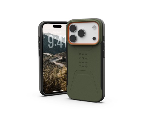 Чохол до мобільного телефона UAG iPhone 17 Pro Civilian MagSafe Olive/Orange (114545117297)