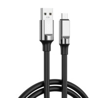 Дата кабель USB 2.0 AM to USB-C 1.0m 6A silicone black XO (NB251_C_Black)
