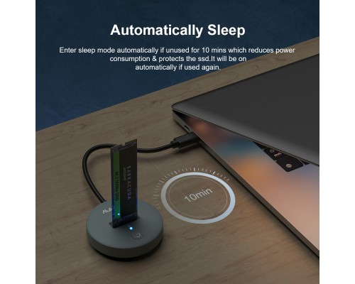 Док-станція для накопичувачів Maiwo M.2 NVMe/SATA SSD to USB3.2 Gen2 USB-C 10Gbps (K1698P2)