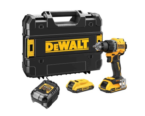 Шуруповерт DeWALT XR Li-Ion 18V, 2x2Ah, 74 Нм, 0-450/0-1650 об/хв, 1.12 кг, TSTAK (DCD794D2T)