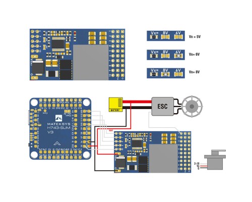 Плата розподілу живлення (PDB) MATEK SVPDB-12S (SVPDB12S)
