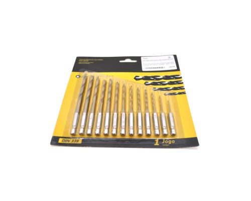 Набір свердл YOSO по металу, титанове покриття 13 шт. (TD003)