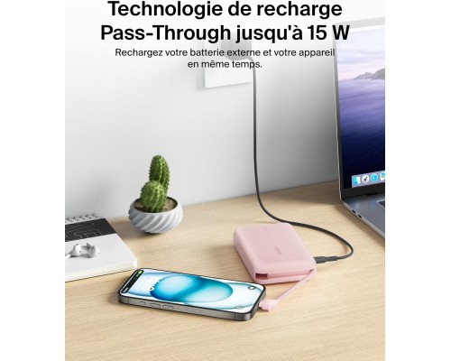 Батарея універсальна Belkin 10000mAh, 20W, USB-C, Pink (BPB021HQPK)