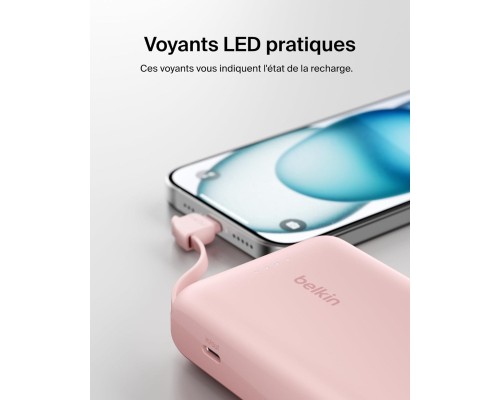 Батарея універсальна Belkin 10000mAh, 20W, USB-C, Pink (BPB021HQPK)