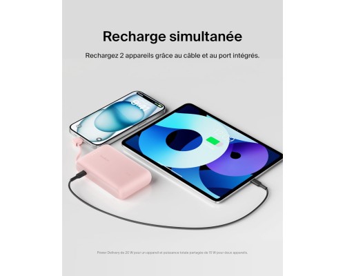 Батарея універсальна Belkin 10000mAh, 20W, USB-C, Pink (BPB021HQPK)
