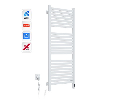 Сушарка для рушників Navin Авангард Х, 1200х480, Wi-Fi, сталь, білий, лівобічна (12-172155-4812)